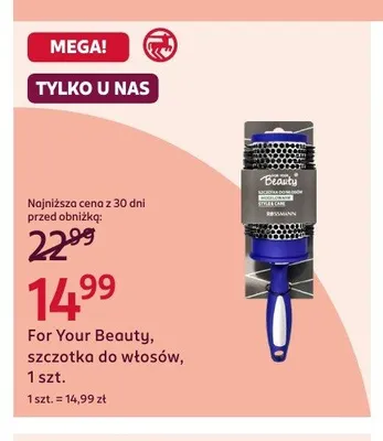 Szczotka do włosów For Your Beauty promocja w Rossmann