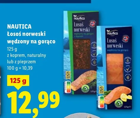 Łosoś norweski wędzony na gorąco z koprem promocja w Lidl