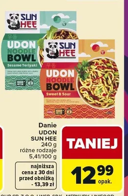 Danie Udon Sun Hee Sesame Teriyaki promocja w Carrefour