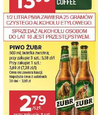 Piwo Żubr promocja w Stokrotka