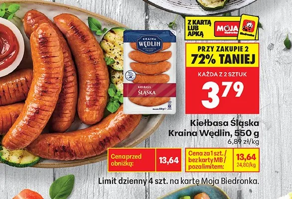 Kiełbasa Śląska Kraina Wędlin promocja w Biedronka