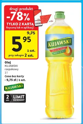 Olej rzepakowy Kujawski promocja w Intermarche