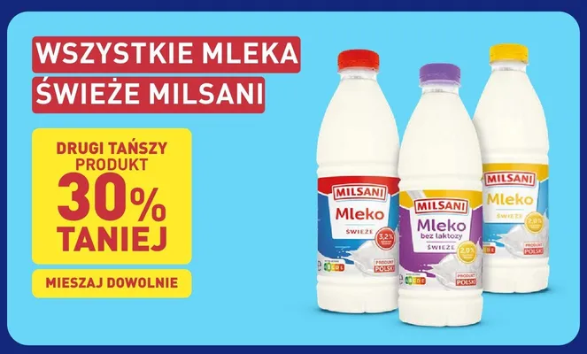 Mleko świeże Milsani promocja w Aldi