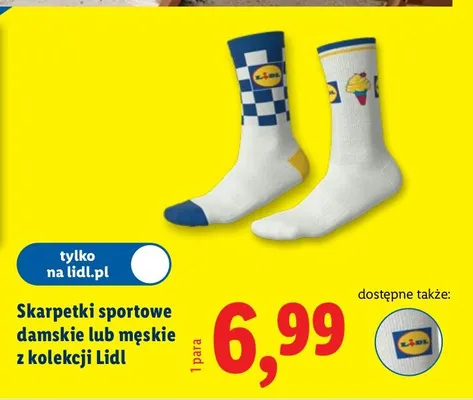 Skarpetki sportowe damskie lub męskie z kolekcji Lidl promocja w Lidl