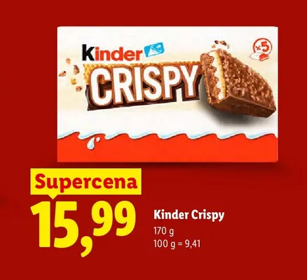 Wafelki Kinder Crispy 5-pak promocja w Lidl