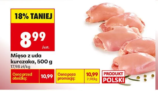 Mięso z uda kurczaka promocja w Biedronka