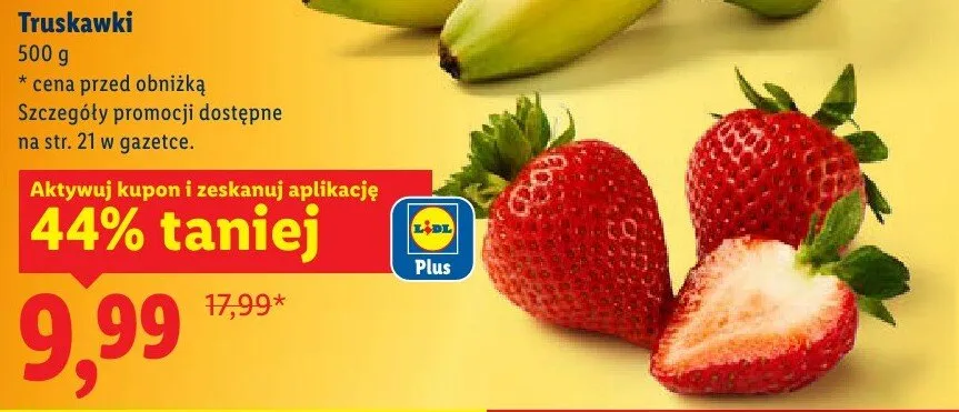 Truskawki 500 g promocja w Lidl