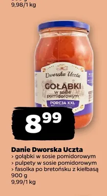 Danie Dworska Uczta fasolka po bretońsku z kiełbasą promocja w Netto