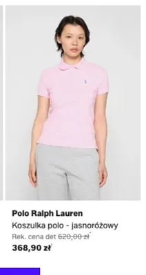 Koszulka polo jasnoróżowy Polo Ralph Lauren promocja w Lounge by Zalando