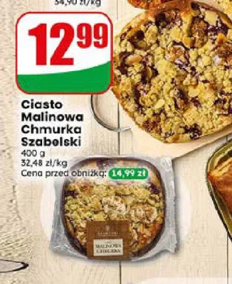 Ciasto Malinowa Chmurka Szabelski promocja w Dino
