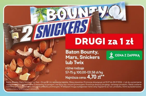 Baton Snickers promocja w Żabka