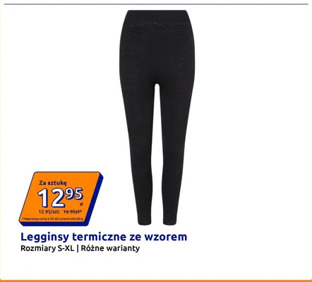 Legginsy termiczne ze wzorem promocja w Action