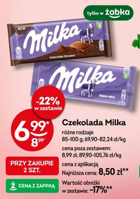 Czekolada różne rodzaje promocja w Żabka