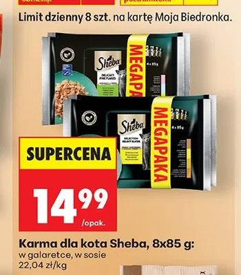 Karma dla kota Sheba 8-pak promocja w Biedronka