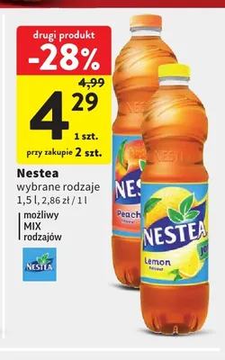 Herbata mrożona Nestea Peach promocja w Intermarche