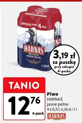 Piwo jasne pełne promocja w Intermarche