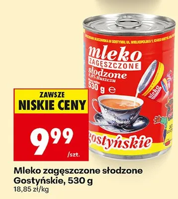 Mleko zagęszczone słodzone promocja w Biedronka