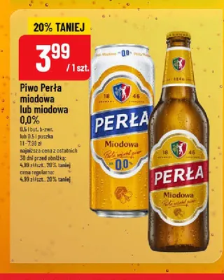 Piwo bezalkoholowe Perła Miodowa promocja w POLOmarket