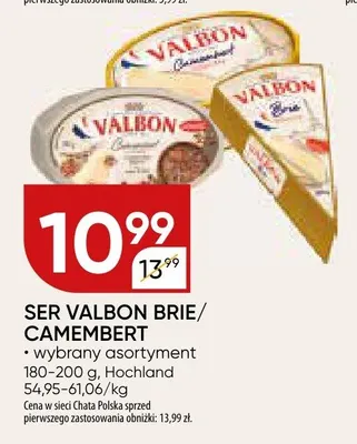 Ser valbon brie/camembert promocja w Chata Polska