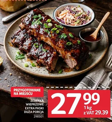 Żeberka wieprzowe extra paski duża porcja promocja w Selgros