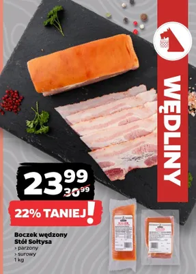 Boczek wędzony Strąd Solysa promocja w Netto