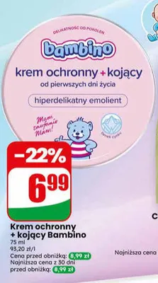 Krem ochronny + kojący Bambino promocja w Dino