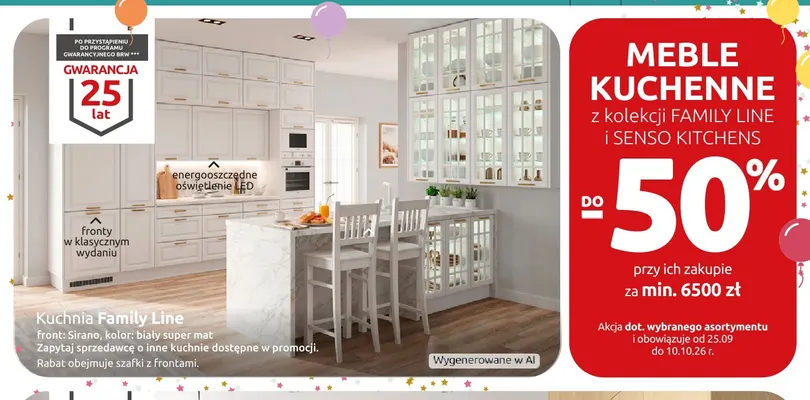 Kuchnia Family Line Sirano promocja w Black Red White
