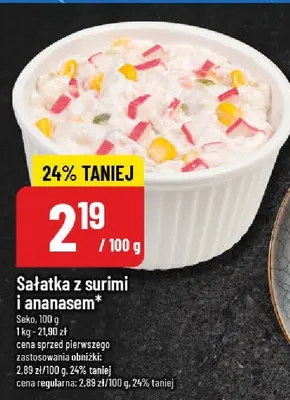 Sałatka z surimi i ananasem promocja w POLOmarket
