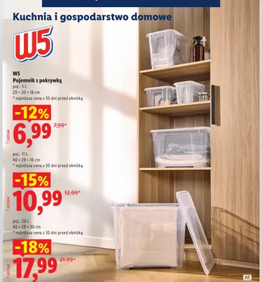 Pojemnik z pokrywką 5 l W5 promocja w Lidl