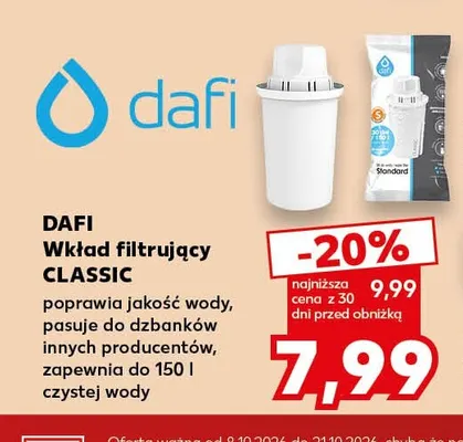 Wkład filtrujący Classic Dafi promocja w Kaufland