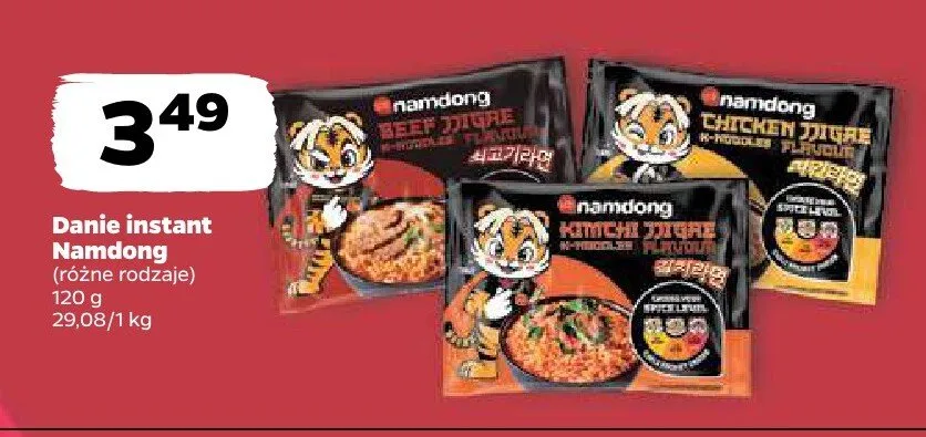 Danie instant Namdong kimchi jjigae promocja w Netto
