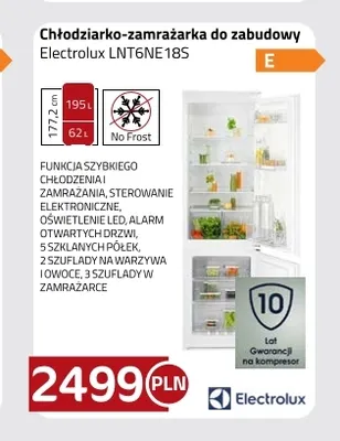 Chłodziarko-zamrażarka do zabudowy Electrolux LNT6NE18S promocja w kakto.pl
