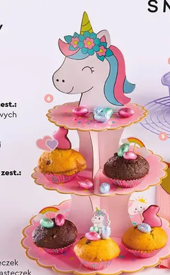 3-piętrowa papierowa patera na słodycze promocja w Biedronka