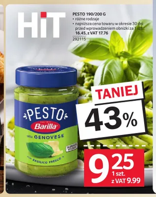 Pesto Barilla alla Genovese promocja w Selgros