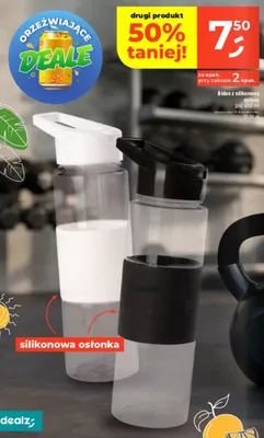 Bidon z silikonową osłoną promocja w Dealz
