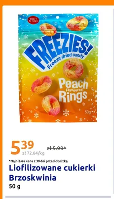 Liofilizowane cukierki Brzoskwinia Sweet Petites Freezies promocja w Action