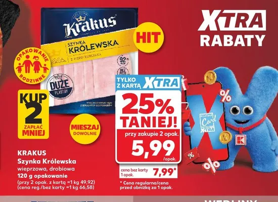 Szynka Królewska drobiowa Krakus promocja w Kaufland