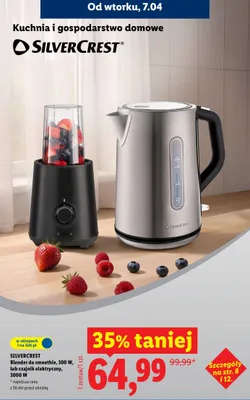 Blender do smoothie, 300W, lub czajnik elektryczny, 3000W promocja w Lidl