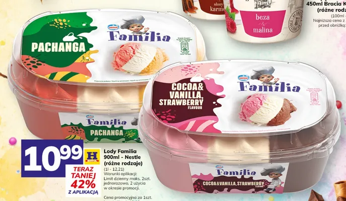 Lody Familia Pachanga Nestle promocja w Hitpol