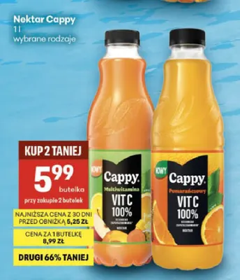 Nektar Cappy pomarańczowy promocja w Delikatesy Centrum