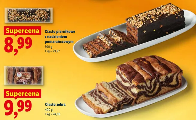 Ciasto piernikowe z nadzieniem pomarańczowym promocja w Lidl