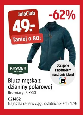 Bluza męska z dzianiny polarowej Kayoba promocja w Jula