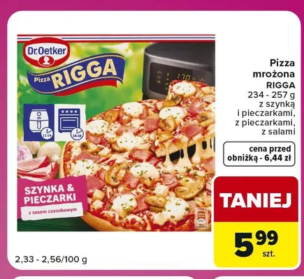 Pizza mrożona Rigga z salami Dr. Oetker promocja w Carrefour Express