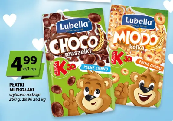 Płatki Mlekołaki Choco muszelki Lubella promocja w Groszek