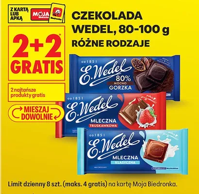 Czekolada różne rodzaje promocja w Biedronka