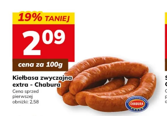 Kiełbasa zwyczajna extra Chabura promocja w Hitpol