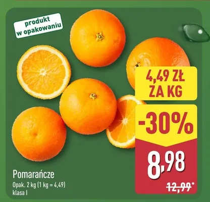 Pomarańcze 2 kg promocja w Aldi