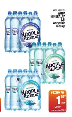 Woda mineralna Kropla Beskidu promocja w Tomi Markt
