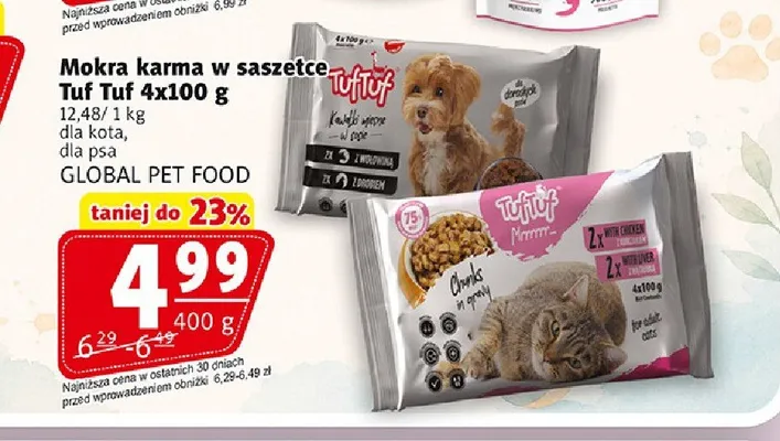 Mokra karma w saszetce Tuf Tuf dla kota promocja w Prim Market