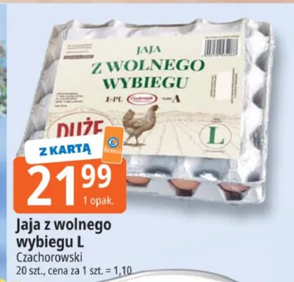 Jaja z wolnego wybiegu L promocja w Leclerc